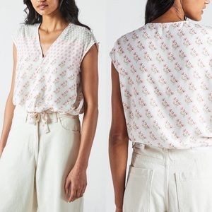 Madewell x Reistor Floral Crop Top White